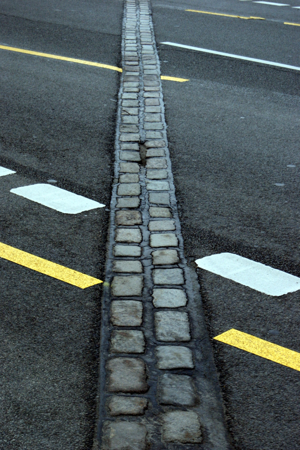Bricks marking the former location of the Berlin wall