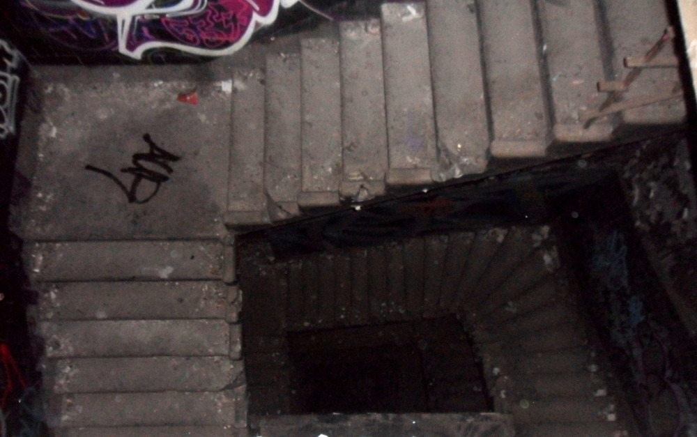 Stairs in Bärenquell brewery in Berlin. Photo from Hannah.