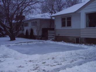 Our font yard ice rink