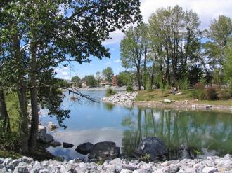 Princes Island Park and Bow river