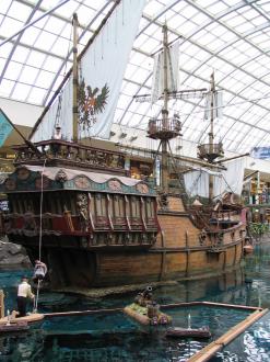 The pirate ship in the West Edmonton Mall.