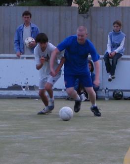 Matt Rooney on a charge