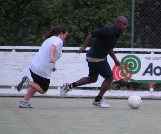 Worku Gobeze playing soccer #2